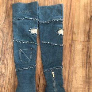 Sexy over the knee high hells boots